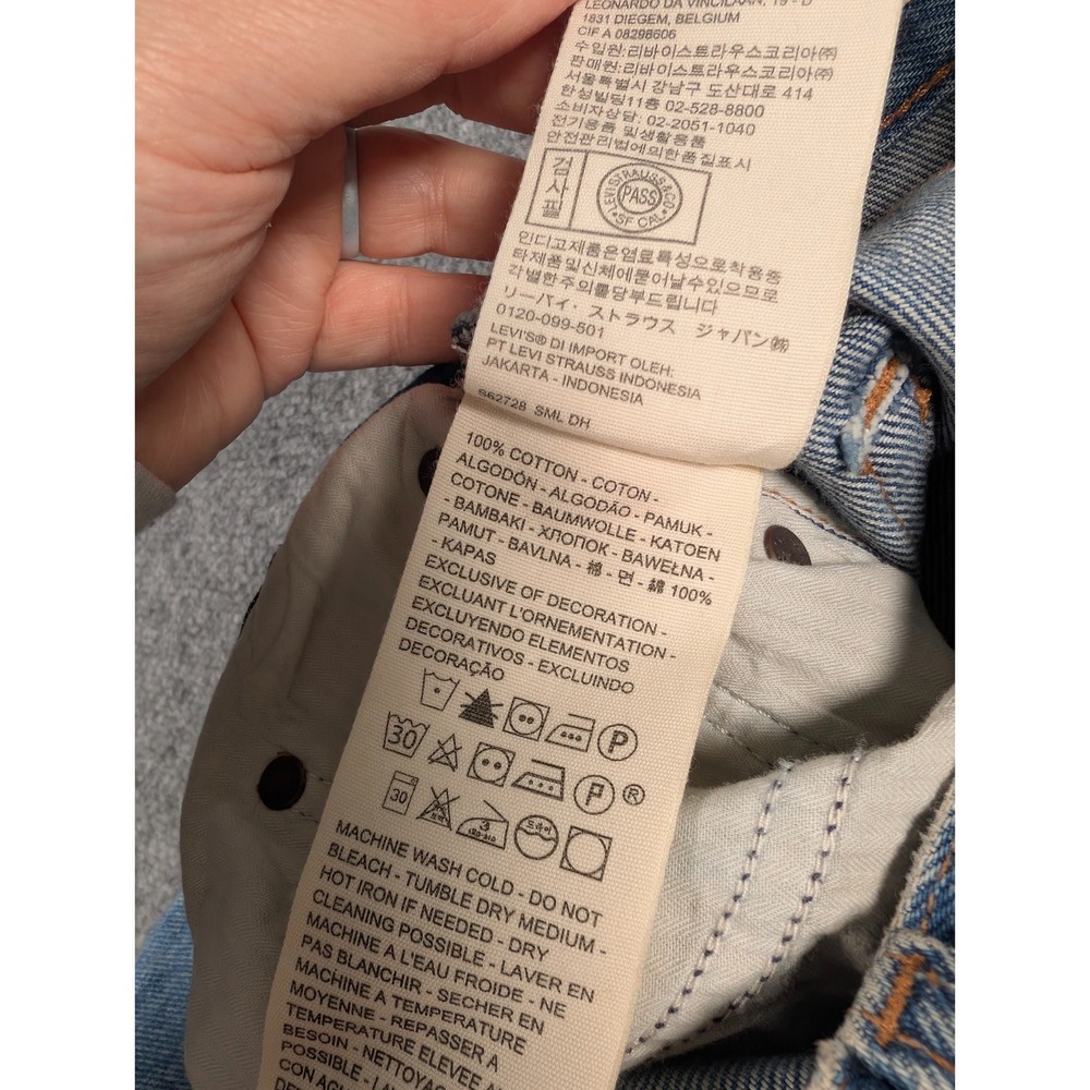 Levis Premium XL Straight Jeans Womens 25/31 Med Wash Wide Leg NWT - Picture 9 of 12